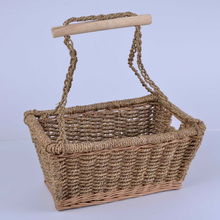 手工編織購(gòu)物筐 37×24.5×18cm的實(shí)用與美學(xué)